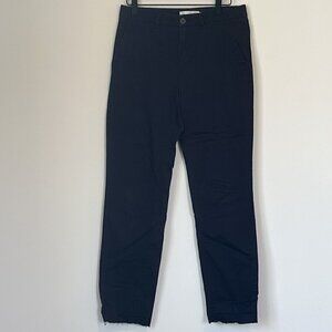 H&M Essentials Chino Navy Blue Pants - Size: 4